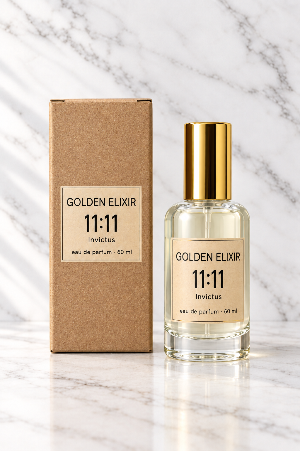 Golden Elixir Invictus 60ml frontal con caja